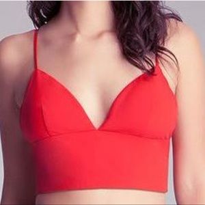 BEBE Longline crop top